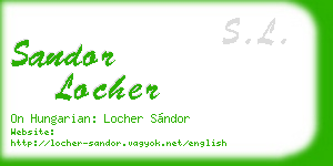 sandor locher business card