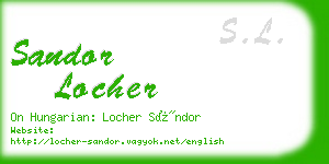 sandor locher business card